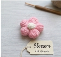 Handmade crochet blossom flower